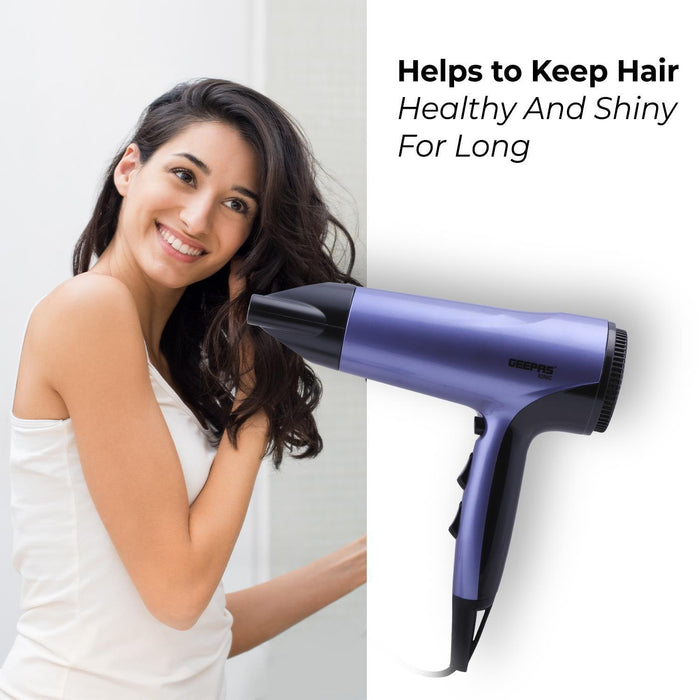 1800W Ionic Hair Dryer with Diffuser and Concentrator