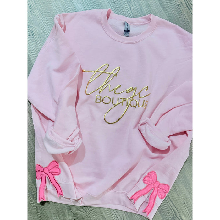 Bow Side Sequin Set