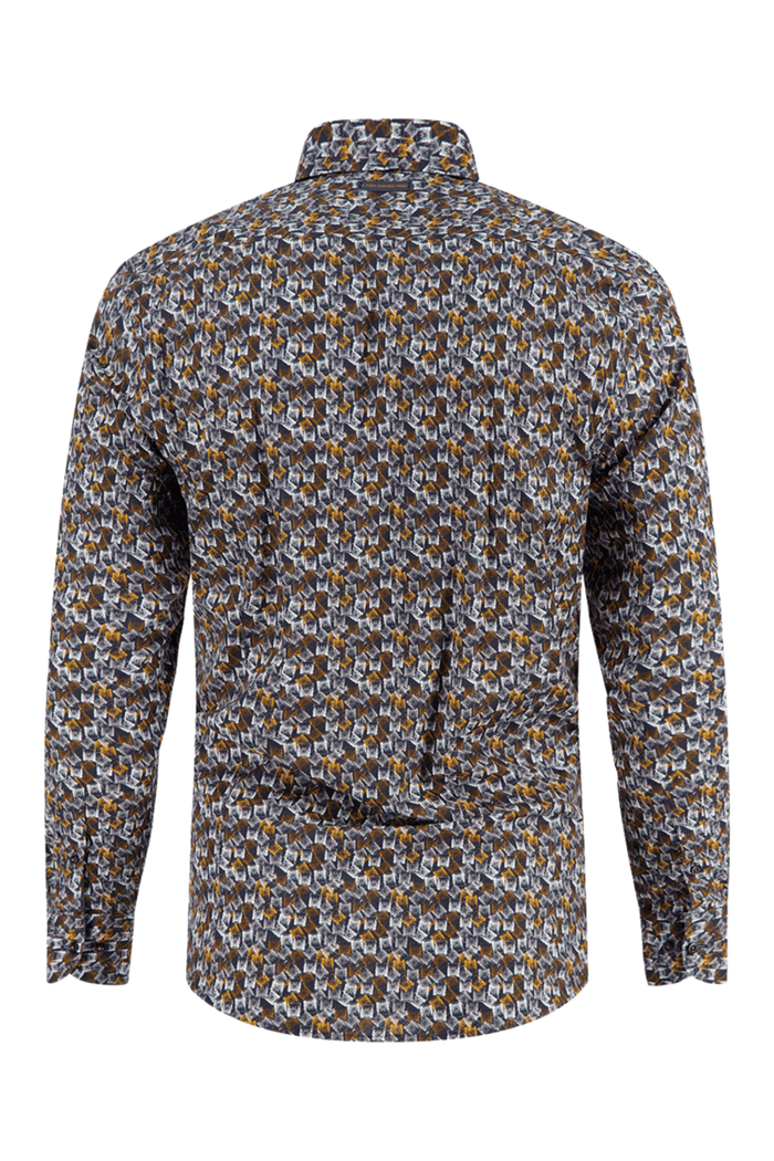 Whisky patterned men's shirt on a white background. Shop now at Dotique