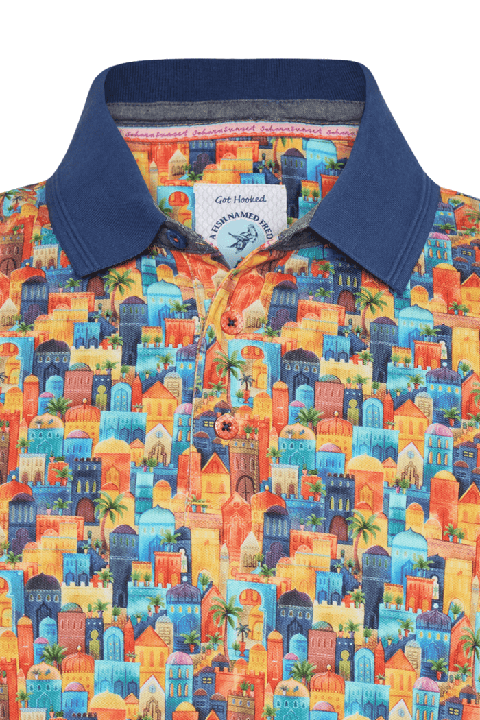 A Fish Named Fred Men's Polo Shirt 31.305 Multicolour All Colour Town - Dotique