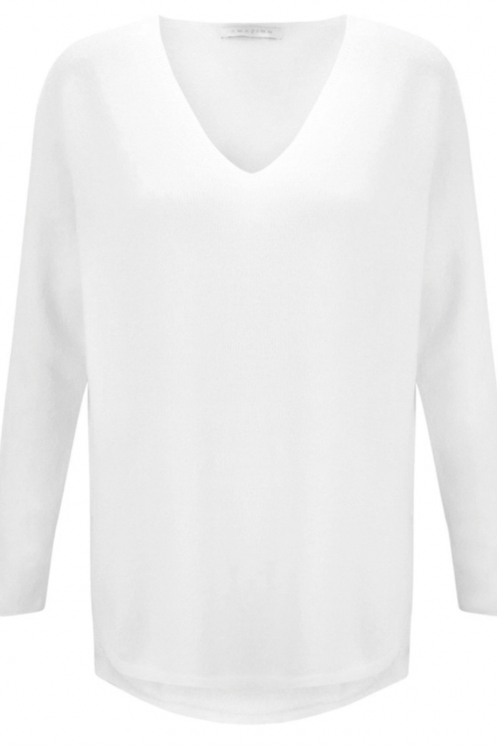 Amazing Woman Perrie Vneck Hi Low Hem Jumper - Dotique - Amazing Woman