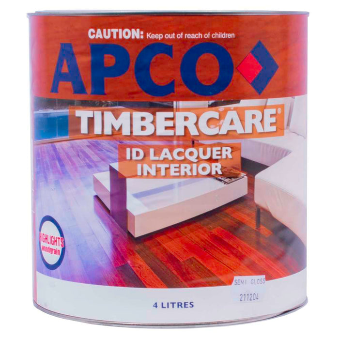 Apco Timbercare Instant Dry Lacquer Clear Semi-Gloss 4L