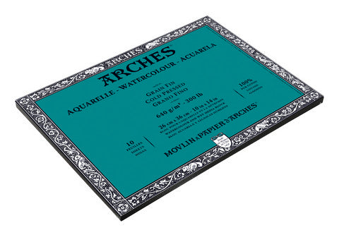 Arches Aquarelle Watercolor Block - Cold Press - 640 gsm - 10 sheets