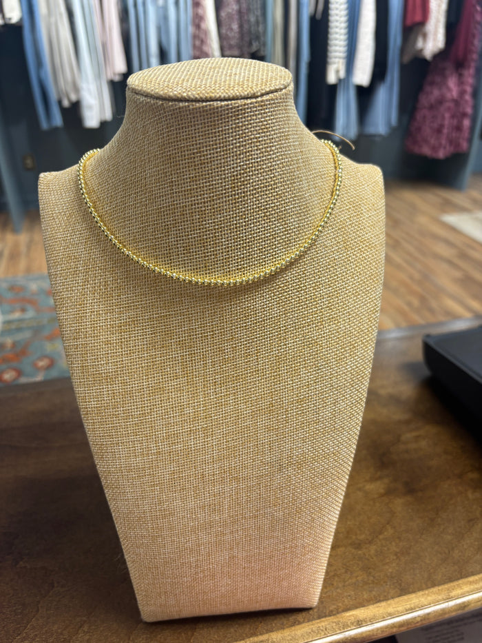 beaded gold necklace