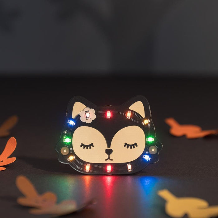 Bearables Fox LED Badge by Pimoroni - The Pi Hut