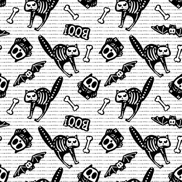Black/White Tossed Bones Glow in the Dark, Henry Glass