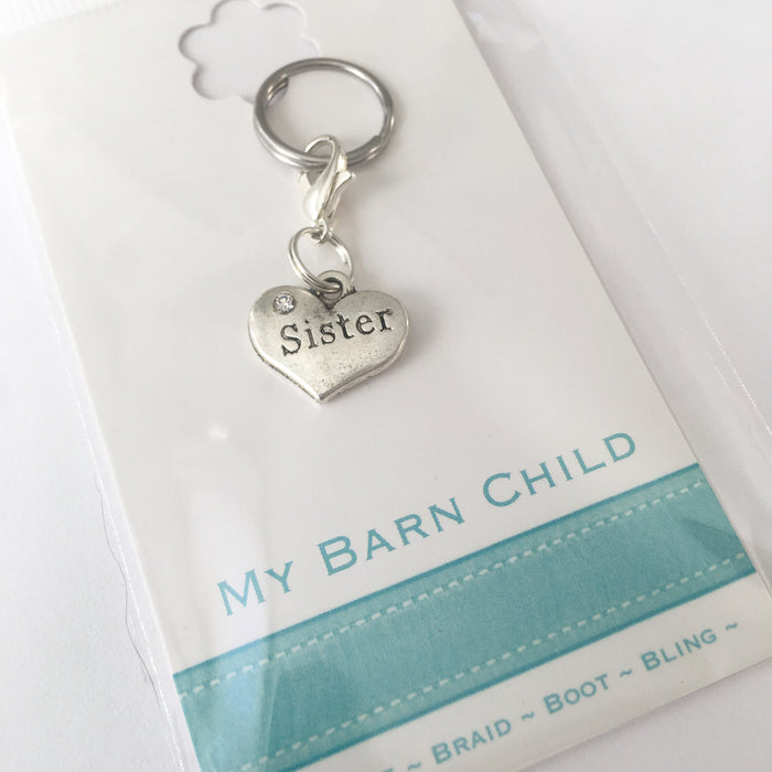 Bridle Charm: Heart ~ Sister