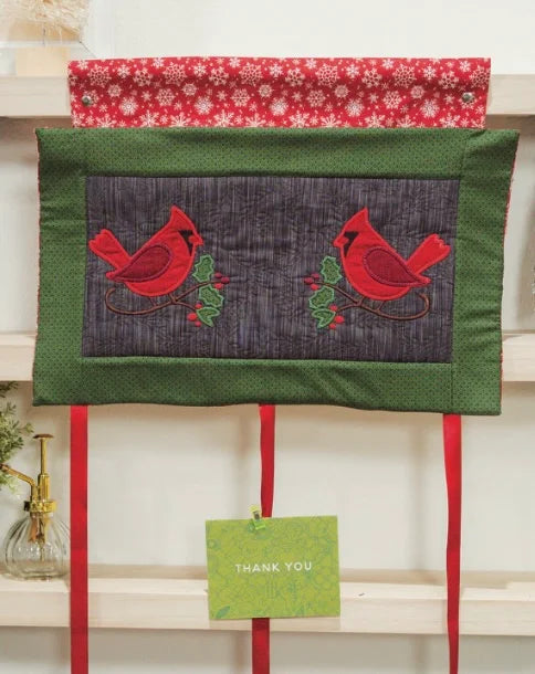Cardinal Card Holder (Downloadable Sewing and Machine Embroidery Pattern)