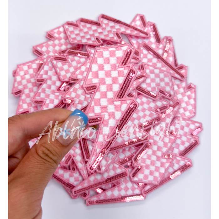 Checkered Lightning Pink