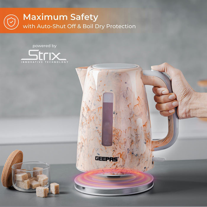 Cordless Electric Kettle and 2-Slice Bread Toaster Combo Set