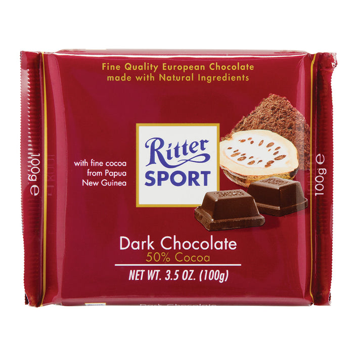 Dark Chocolate 50% Ritter Sport - 12ct