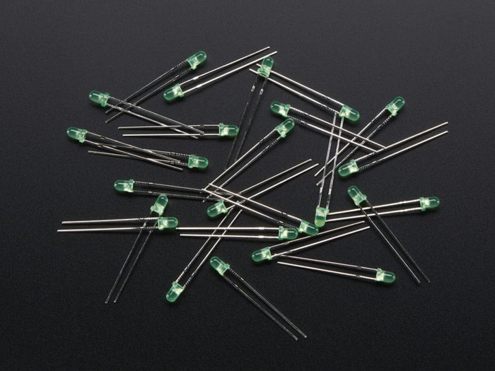 Diffused Green 3mm LED (25 pack) by The Pi Hut - The Pi Hut
