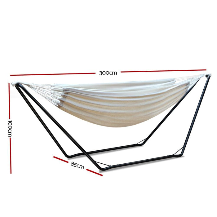 Gardeon Hammock Bed with Steel Frame Stand -Home Living Store - -