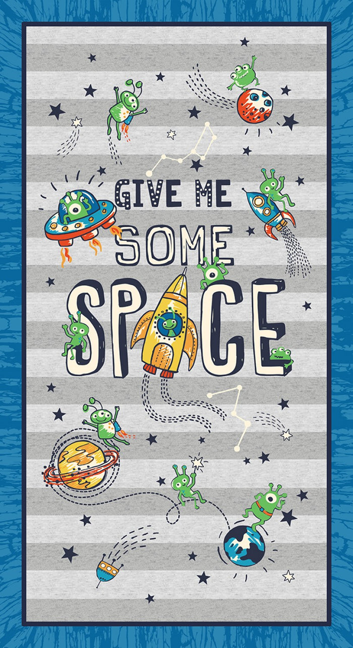 Give Me Some Space Fabric Panel 24in, Michael Miller