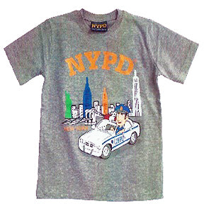 Gray Kids NYPD Cruiser & Skyline Tee