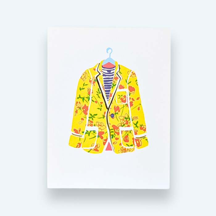 Greeting Card - Yellow Floral Jacket