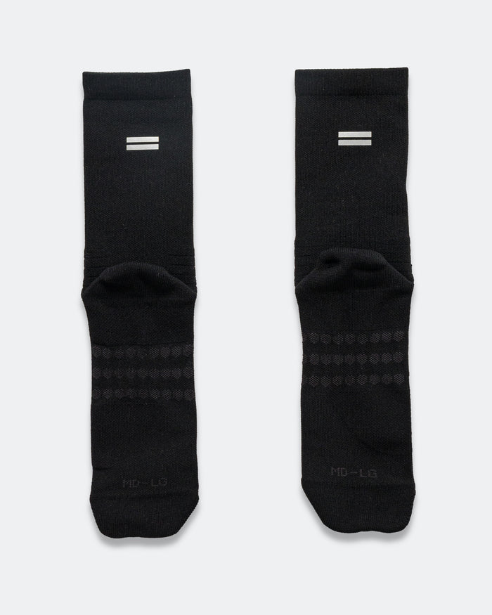 Half Crew Racing Socks - Black/Black/Black