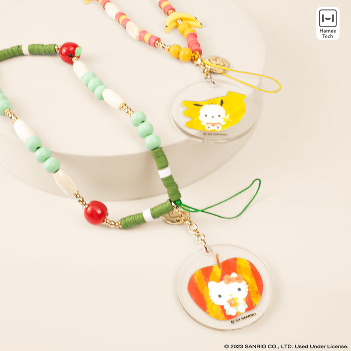 Hello Kitty Apple Beaded Charm Mobile Phone Wrist Strap Accessory Hamee.com - Hamee US