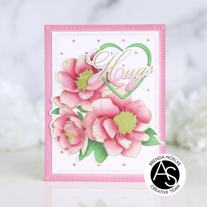 Hugs in Bloom Press/HotFoil Plate/Die Set & Stencil Set Bundle