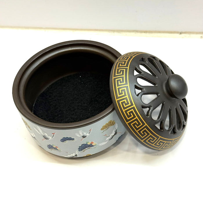 Incense Cone Pot With Cover