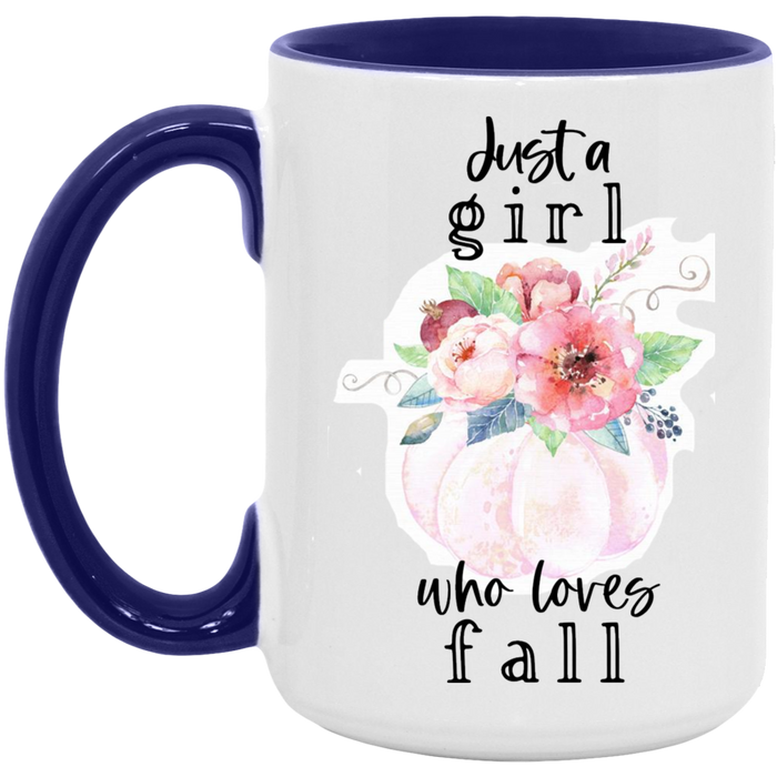 Just A Girl Who Loves Fall ceramic coffee mug, product photo 7