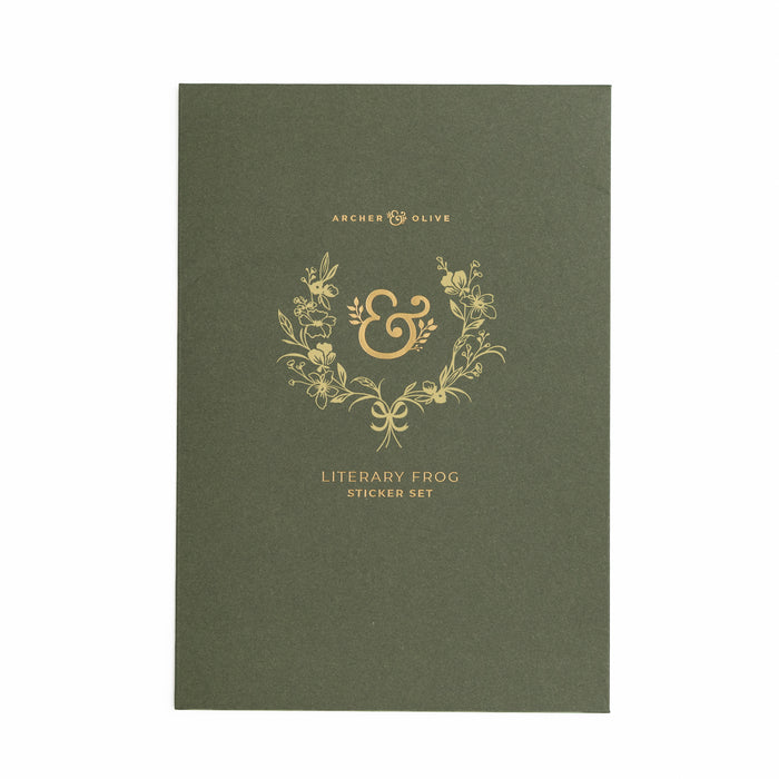 Stickers: Literary Frog - Archer and Olive