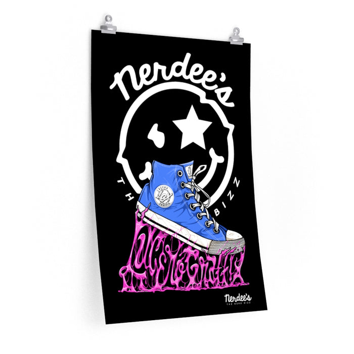 Nerdee's Collectible Art - Lucero Graffix "Sticky Shoe" - Premium Matte vertical posters