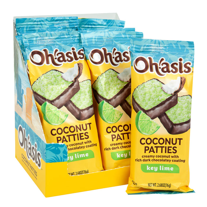 Ohasis Key Lime Coconut Patties Candy - 12 Count