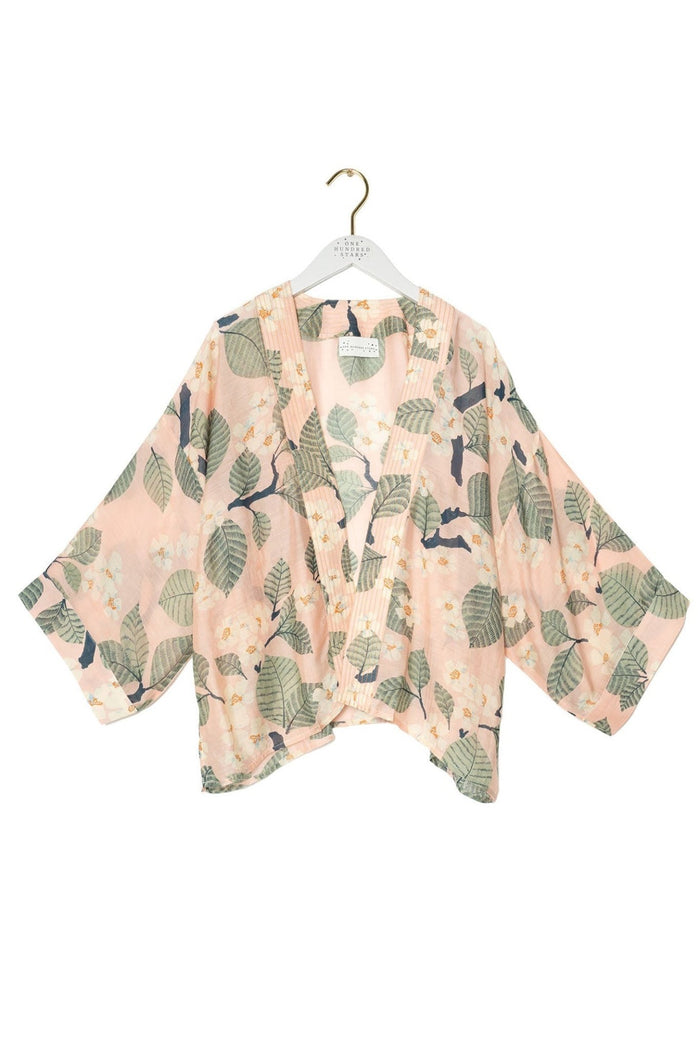 One Hundred Stars KIMTREPIN Tree Blossom Pink Kimono - Dotique