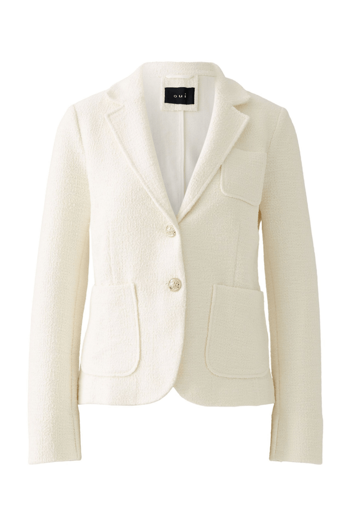 Oui 92169 Blazer Jacket Birch Gold Buttons