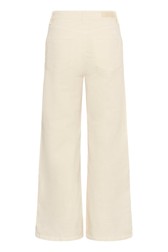 Part Two SafinaPW JE wide leg jeans eggnog cream cotton stretch Dotique