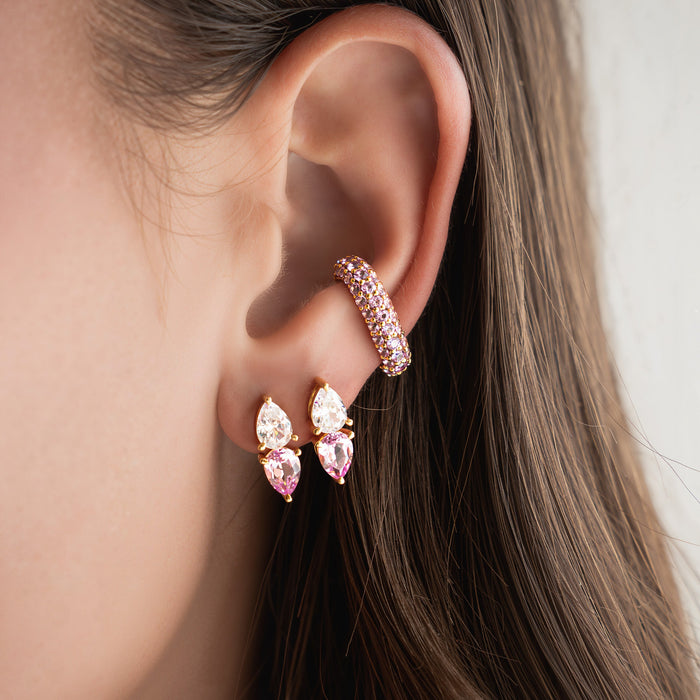 Pave Ear Cuff Rosé