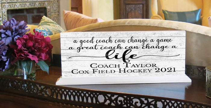 Personalized Great Coach Plaque