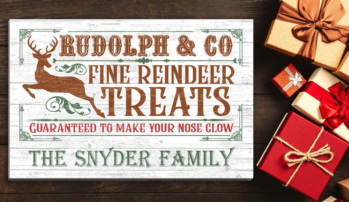 Reindeer Treats Wood Christmas Sign