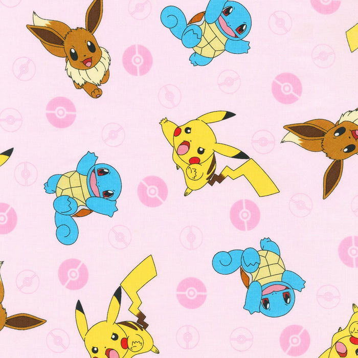Pokemon Pink Fabric, Robert Kaufman