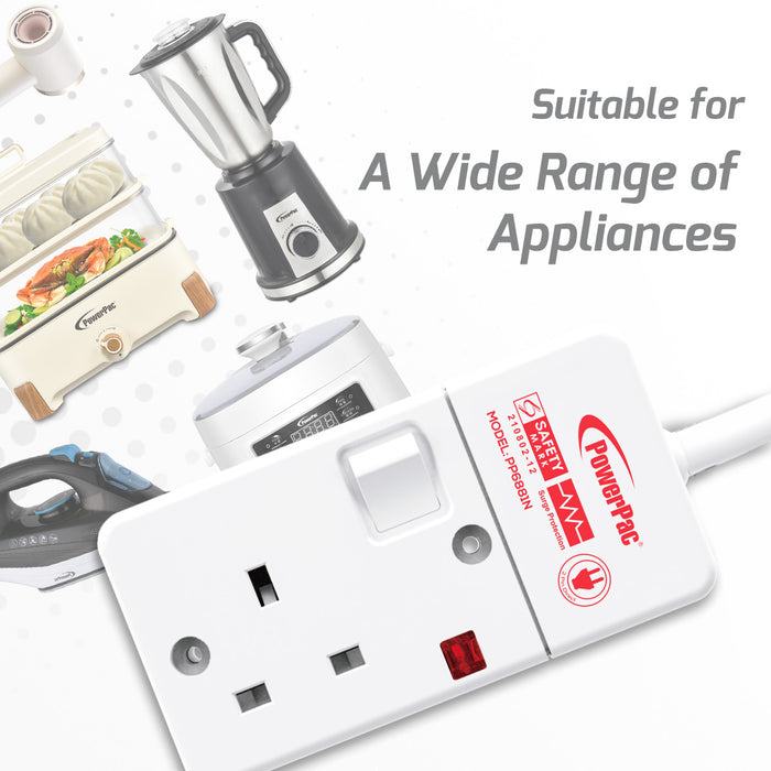 PowerPac Extension Cord, Extension Socket, Power Cord, Power Extension 6 Metre 1 way (PP6881N)