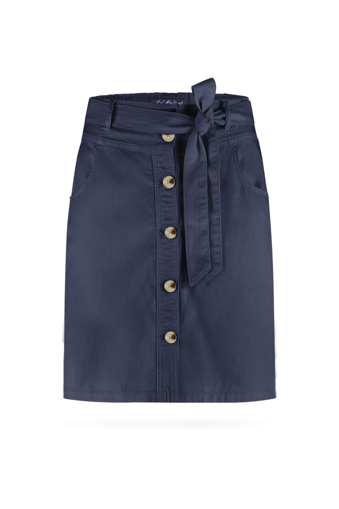 Red Button SRB4576A Birdie Skirt Cotton Linen 51 cm Navy - Dotique