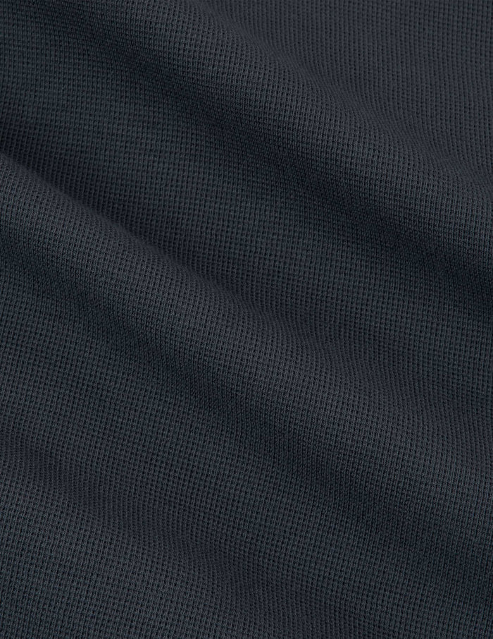 Rivay Gibson Waffle Henley in Weathered Black