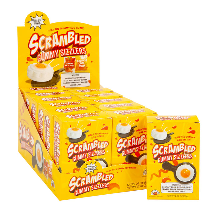 Scrambled Gummy Sizzlers Egg Gummy Candy - 12 Count