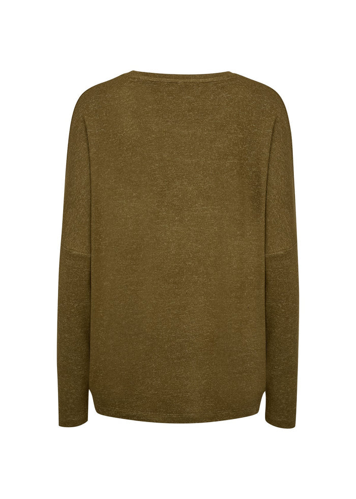 Soya Concept 24788-20 Biara Blouse Dark Olive Melange at Dotique Peak Village