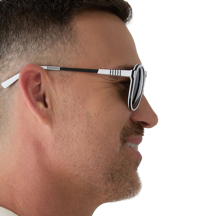 on model - male wearing STORMTROOPER - GALACTIC WHITE + BLACK side
