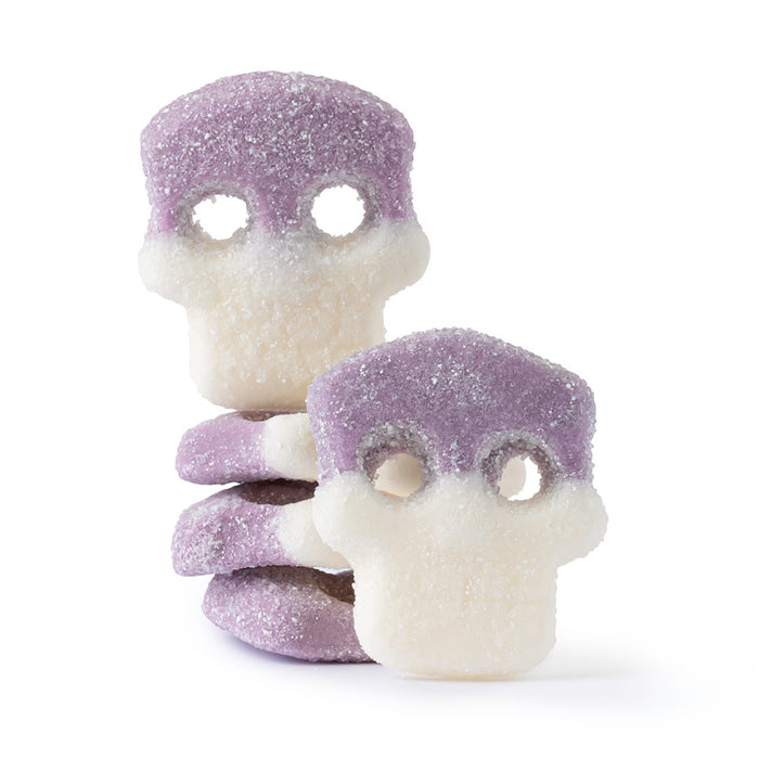 Swedish Style Sour Grape Skull Gummy Candy - 5 LB