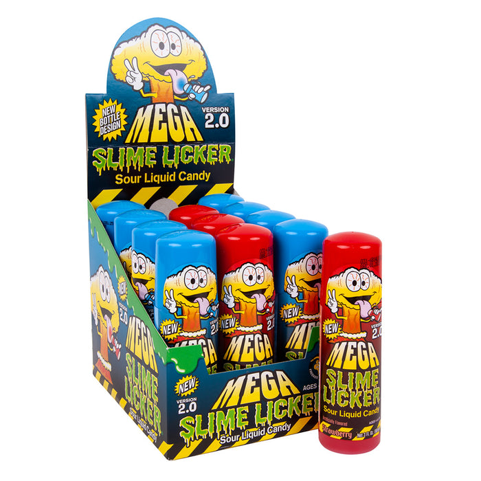 Toxic Waste Mega Slime Licker 2.0 Sour Liquid Rolling Candy - 12 Count