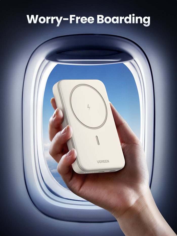UGREEN Wireless Powerbank 10000mAh Magnetische Power Bank, worry free boarding