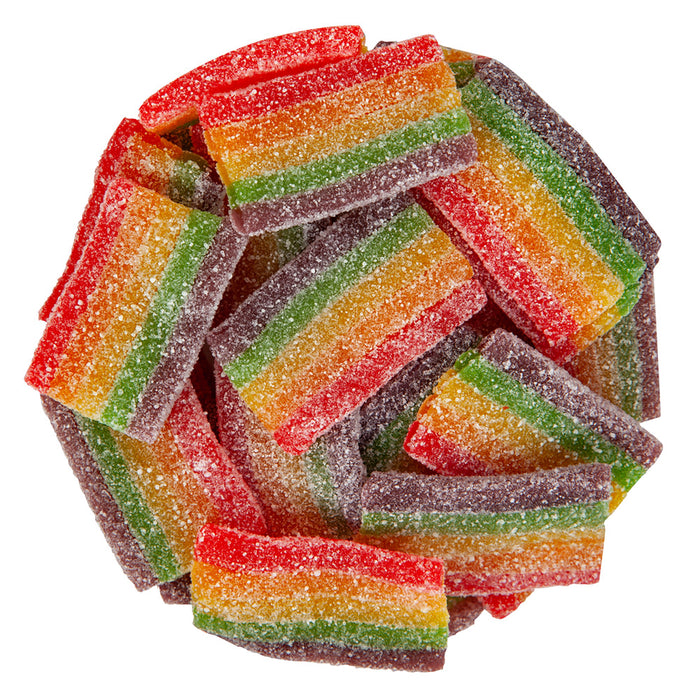 Vidal Belt Bites Sour Rainbow Gummy Candy - 2.2 LB