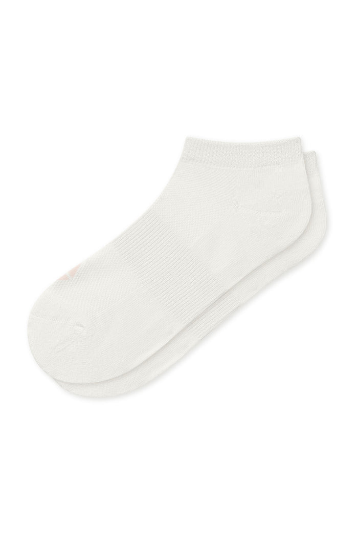 Women's Ankle Socks in Cloud laying flat on a white background.