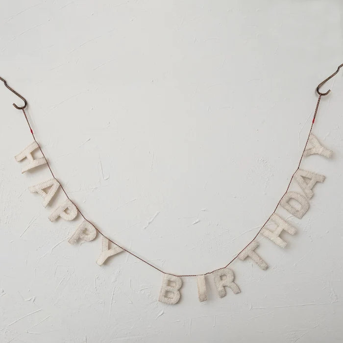 Wool Felt "Happy Birthday" Garland