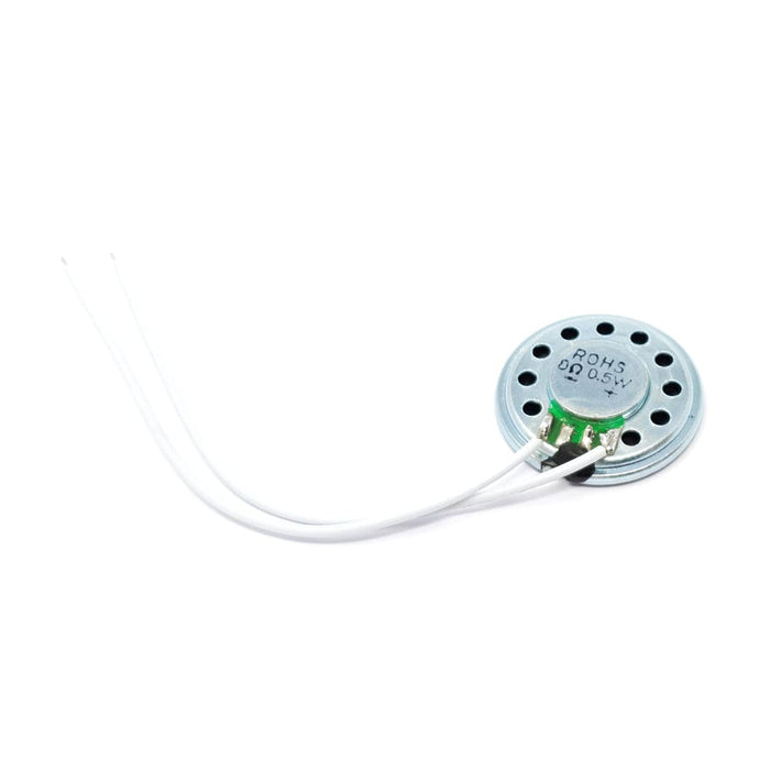 1" Mini metal Speaker with Wires - 8 Ohm 0.5W by The Pi Hut - The Pi Hut