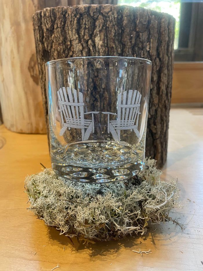 10.25 Knob Bottom Rocks Glass