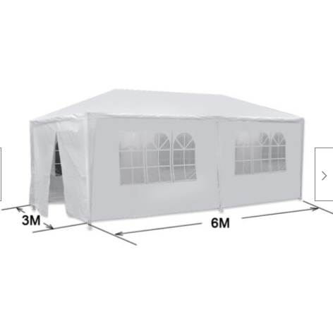10'x20' Outdoor Gazebo Canopy Tent Durable Pavilion For Events W/ 6 Sidewalls